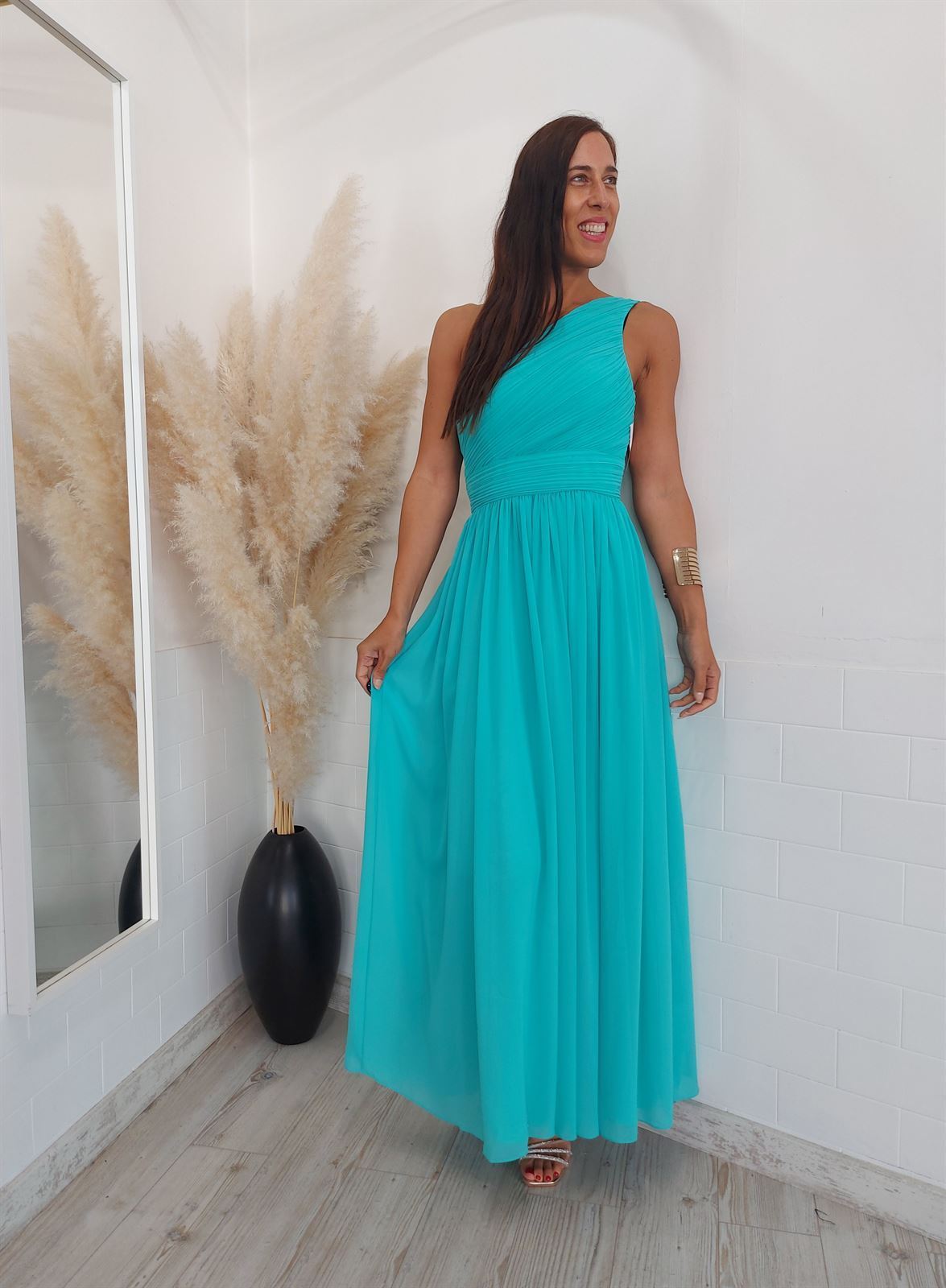 VESTIDO DIANA TURQUESA - Imagen 3