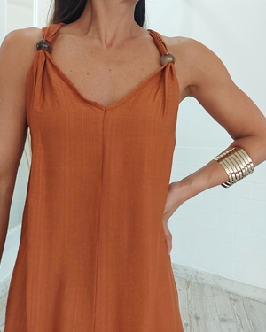 VESTIDO DUBAI TEJA - Imagen 2