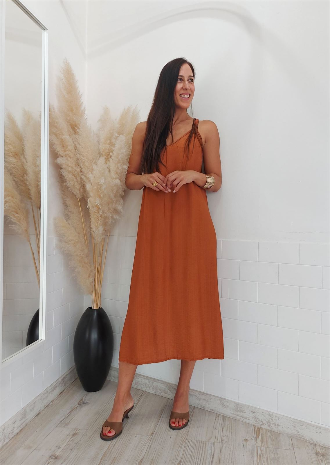 VESTIDO DUBAI TEJA - Imagen 5
