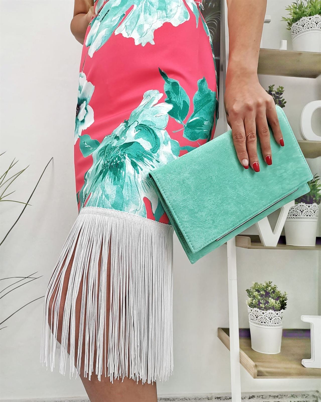 VESTIDO ESTAMPADO FLECOS - Imagen 2