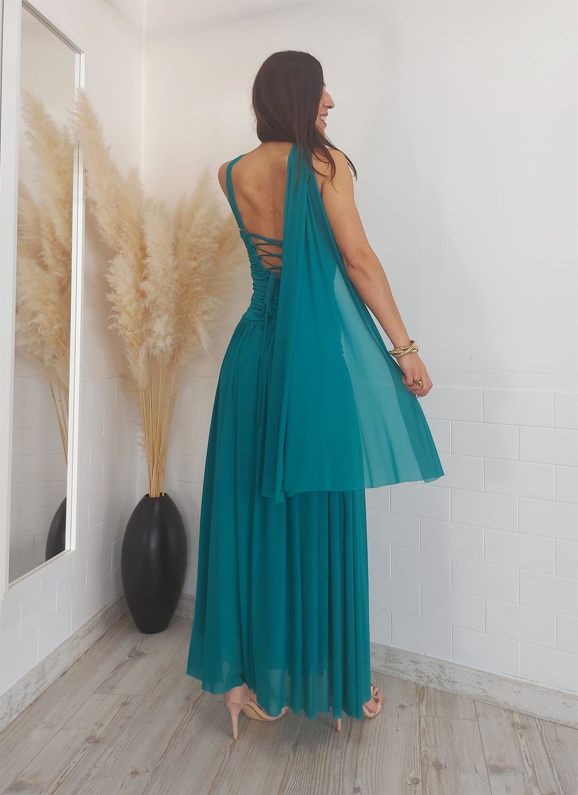 VESTIDO FANI PETROLEO - Imagen 3
