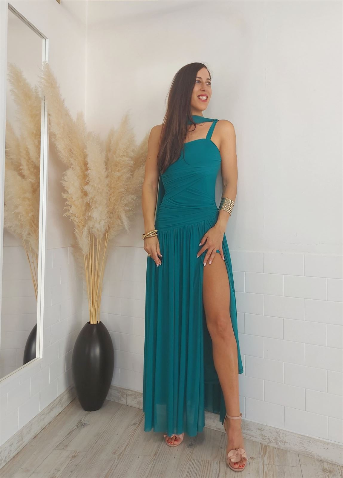 VESTIDO FANI PETROLEO - Imagen 4