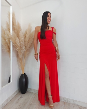 VESTIDO FLORENCIA ROJO - Imagen 1