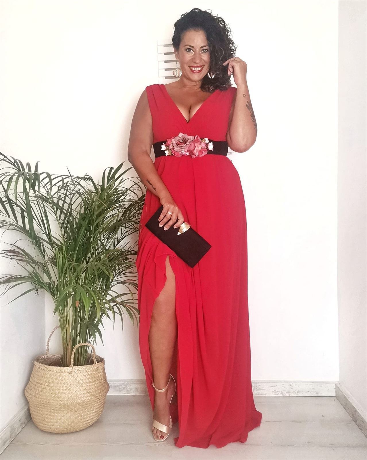VESTIDO GALA ROJO - Imagen 1