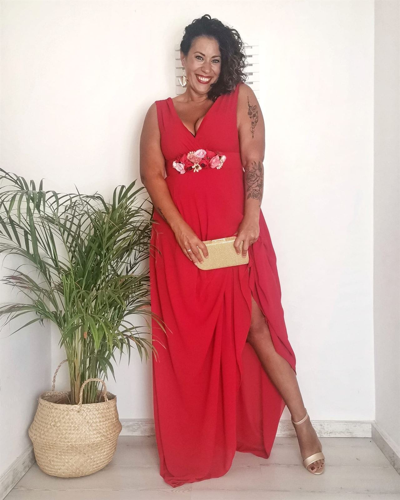 VESTIDO GALA ROJO - Imagen 2
