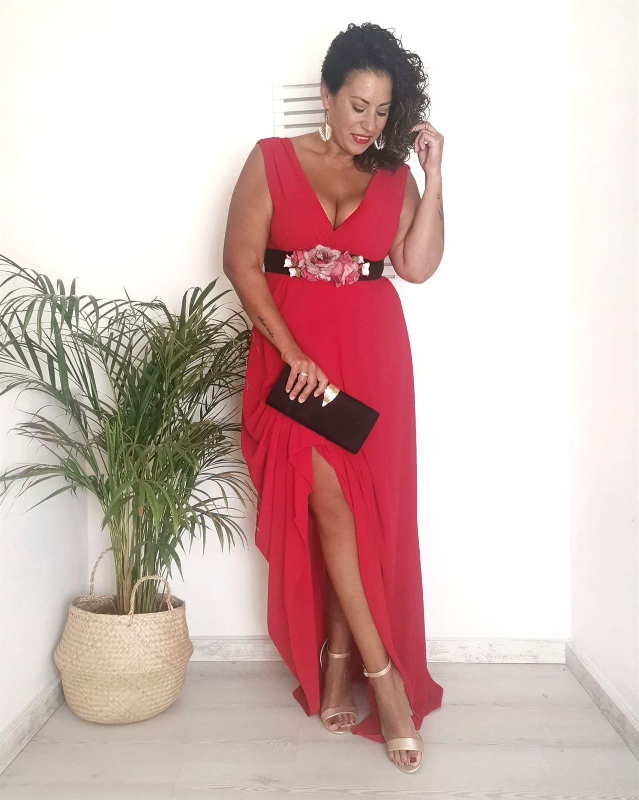 VESTIDO GALA ROJO - Imagen 3