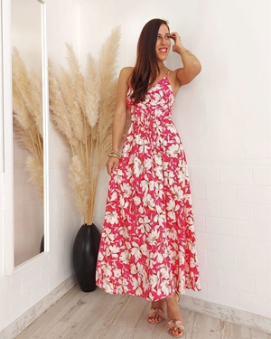 VESTIDO GOLDEN FUCSIA - Imagen 1