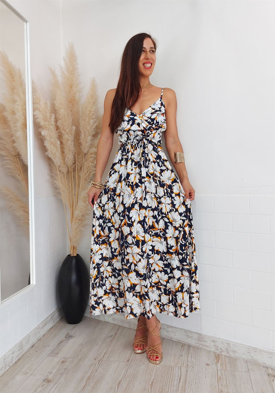 VESTIDO GOLDEN MARINO - Imagen 1