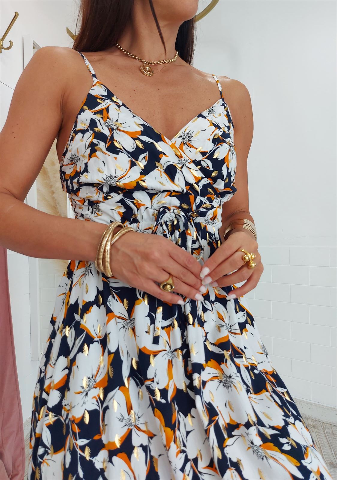 VESTIDO GOLDEN MARINO - Imagen 4