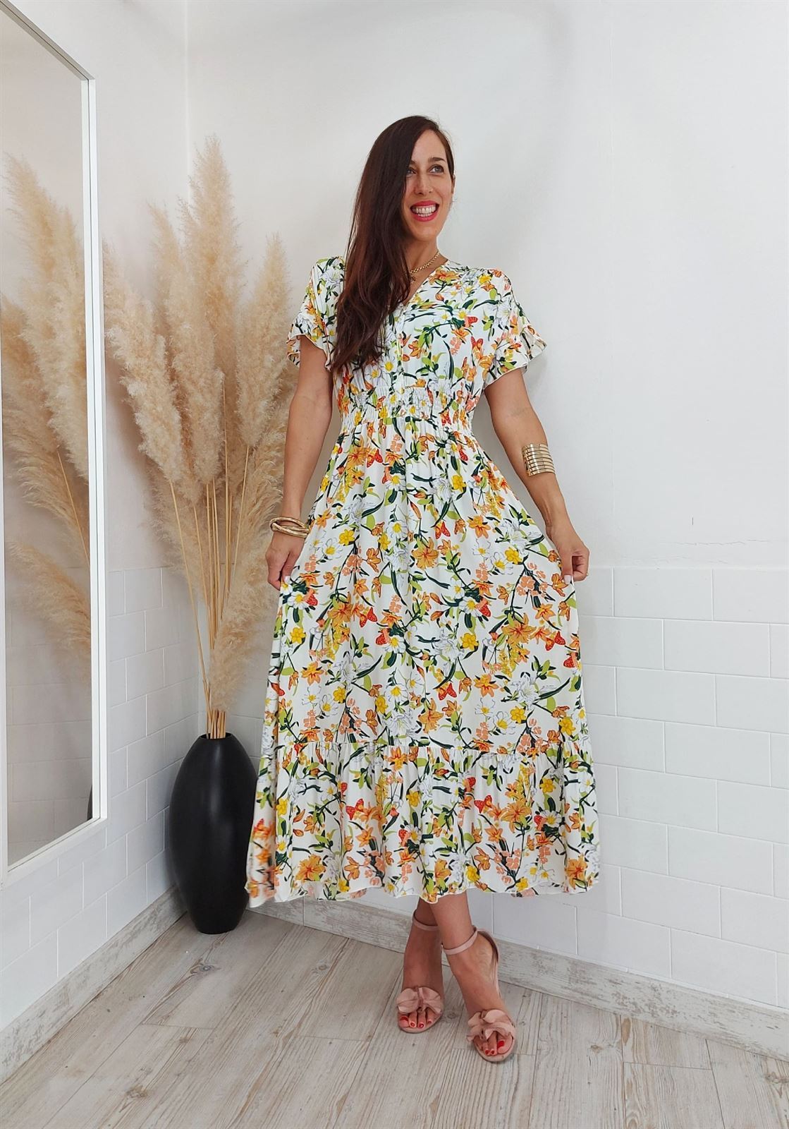 VESTIDO HAWAI BLANCO - Imagen 1
