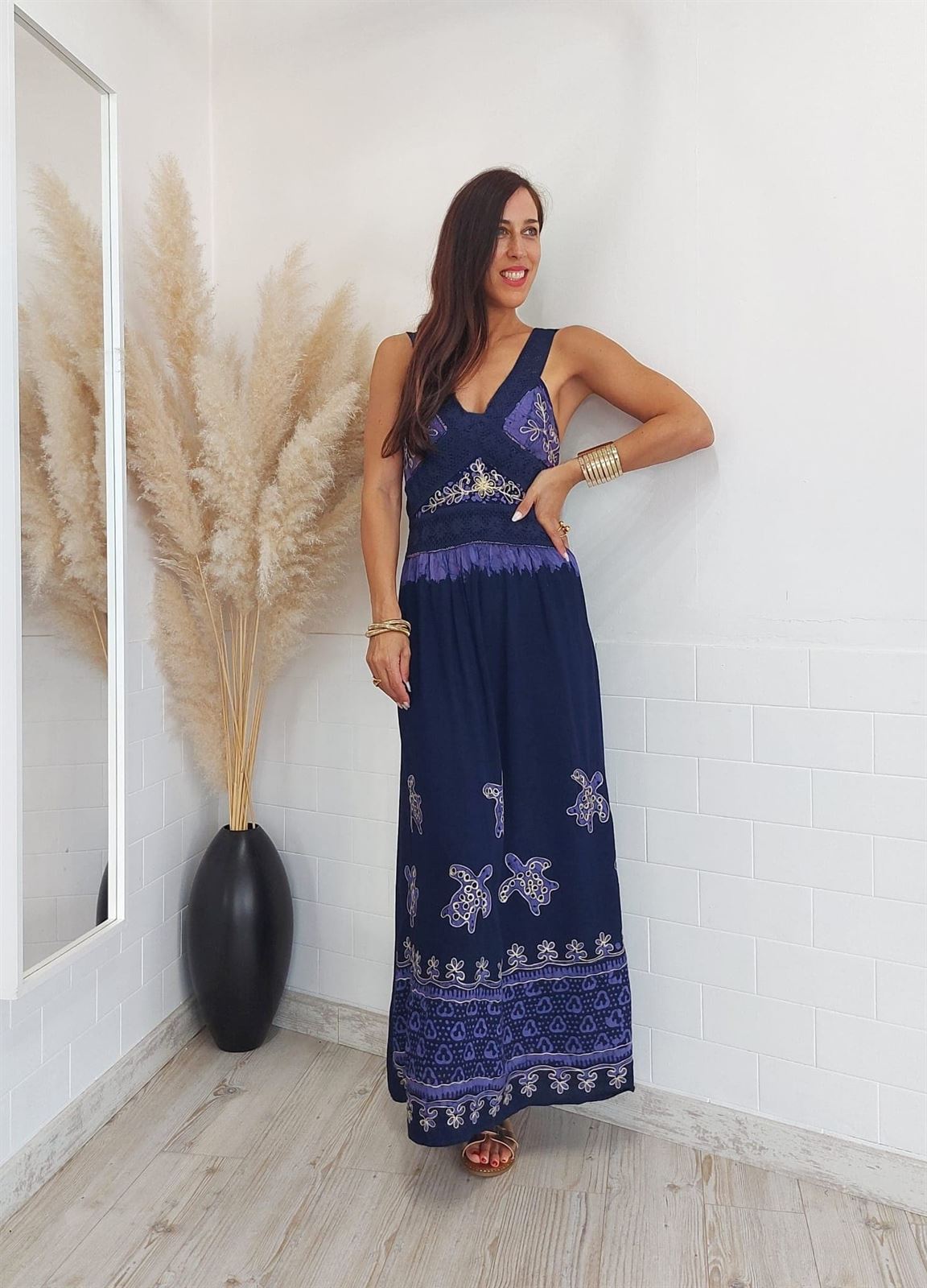 VESTIDO IBIZA ESTAMPADO LILA - Imagen 3