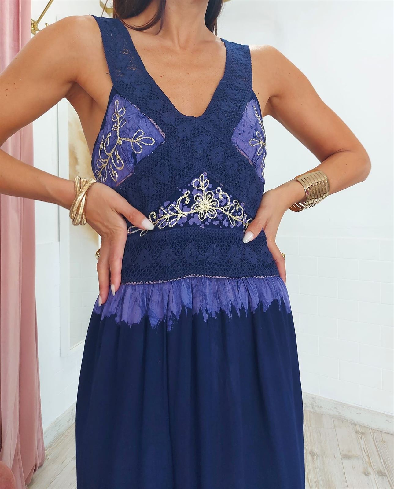 VESTIDO IBIZA ESTAMPADO LILA - Imagen 4