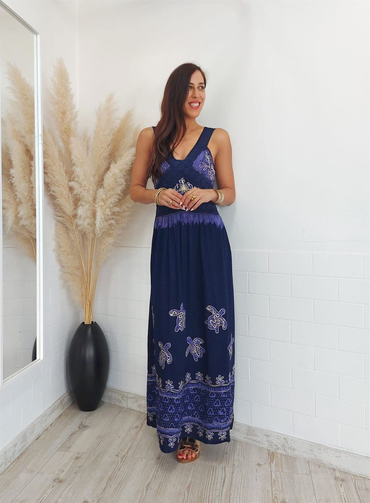 VESTIDO IBIZA ESTAMPADO LILA - Imagen 6