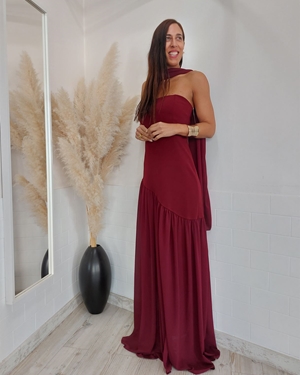 VESTIDO IRENE BURDEOS - Imagen 2
