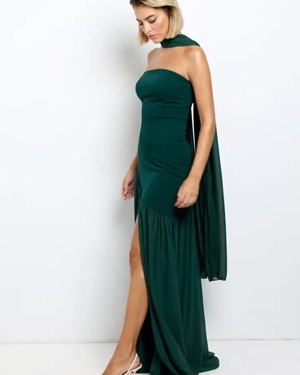 VESTIDO IRENE VERDE BOTELLA - Imagen 1