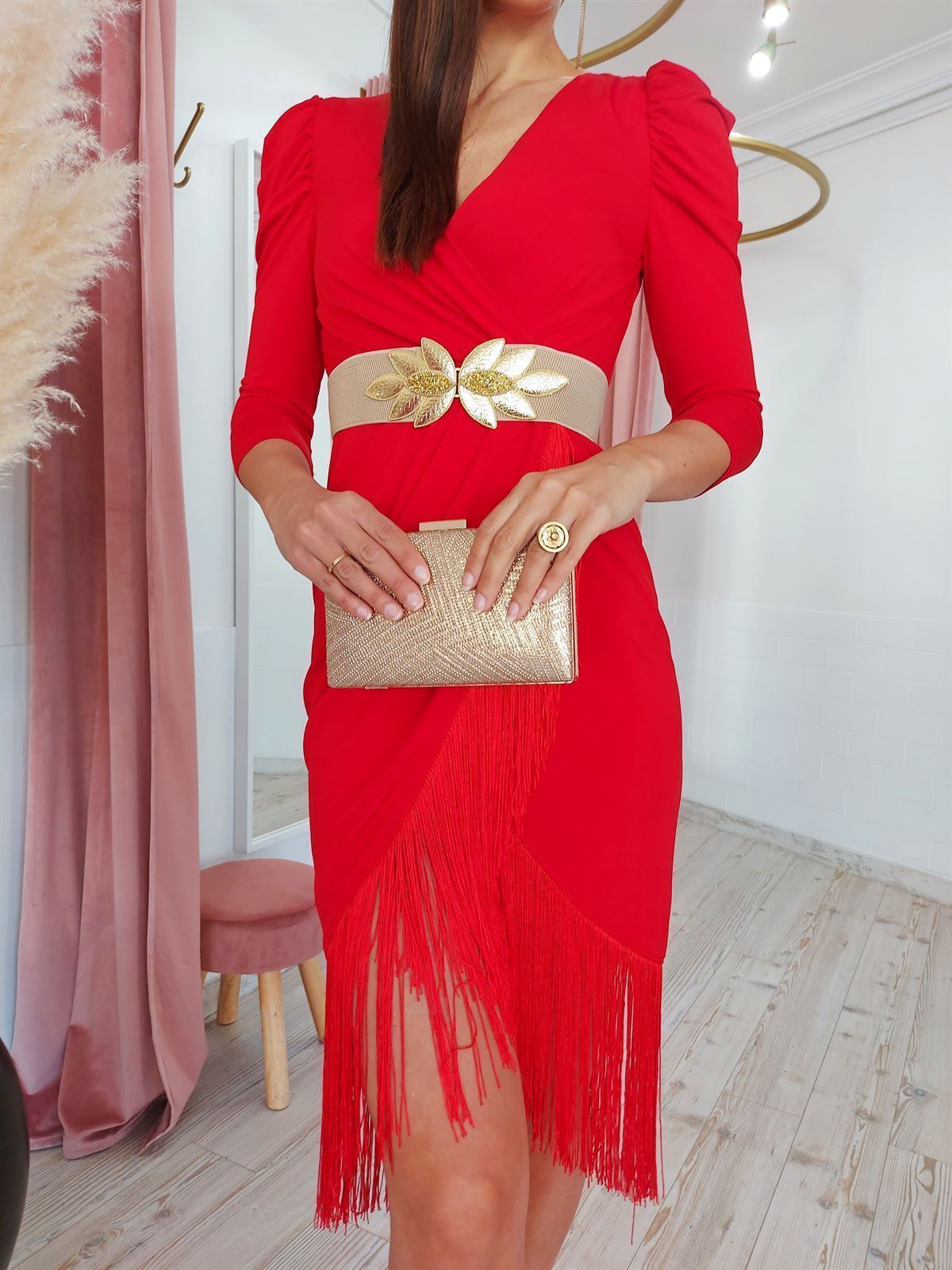 VESTIDO JAEN ROJO - Imagen 3