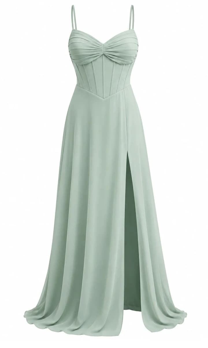 VESTIDO JUDITH VERDE MENTA - Imagen 1