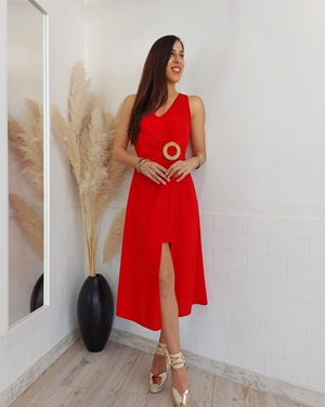VESTIDO JULY ROJO - Imagen 2