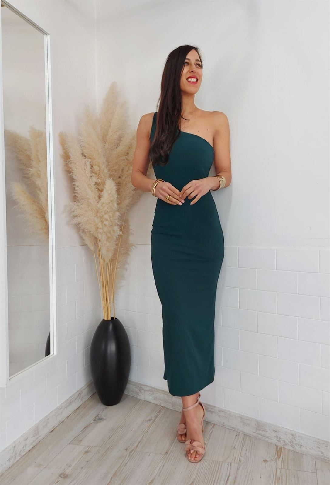 VESTIDO KAILY VERDE BOTELLA - Imagen 5