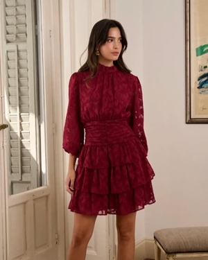 VESTIDO KATY BURDEOS - Imagen 1