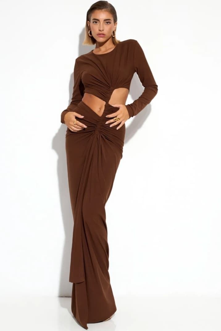 VESTIDO KENIA CHOCOLATE - Imagen 1