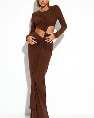 VESTIDO KENIA CHOCOLATE - Imagen 1