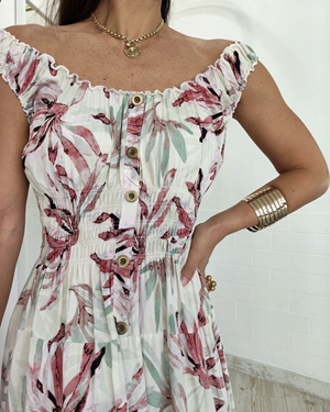 VESTIDO LEAVES ROSA - Imagen 2