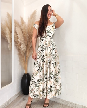 VESTIDO LEAVES VERDE - Imagen 1