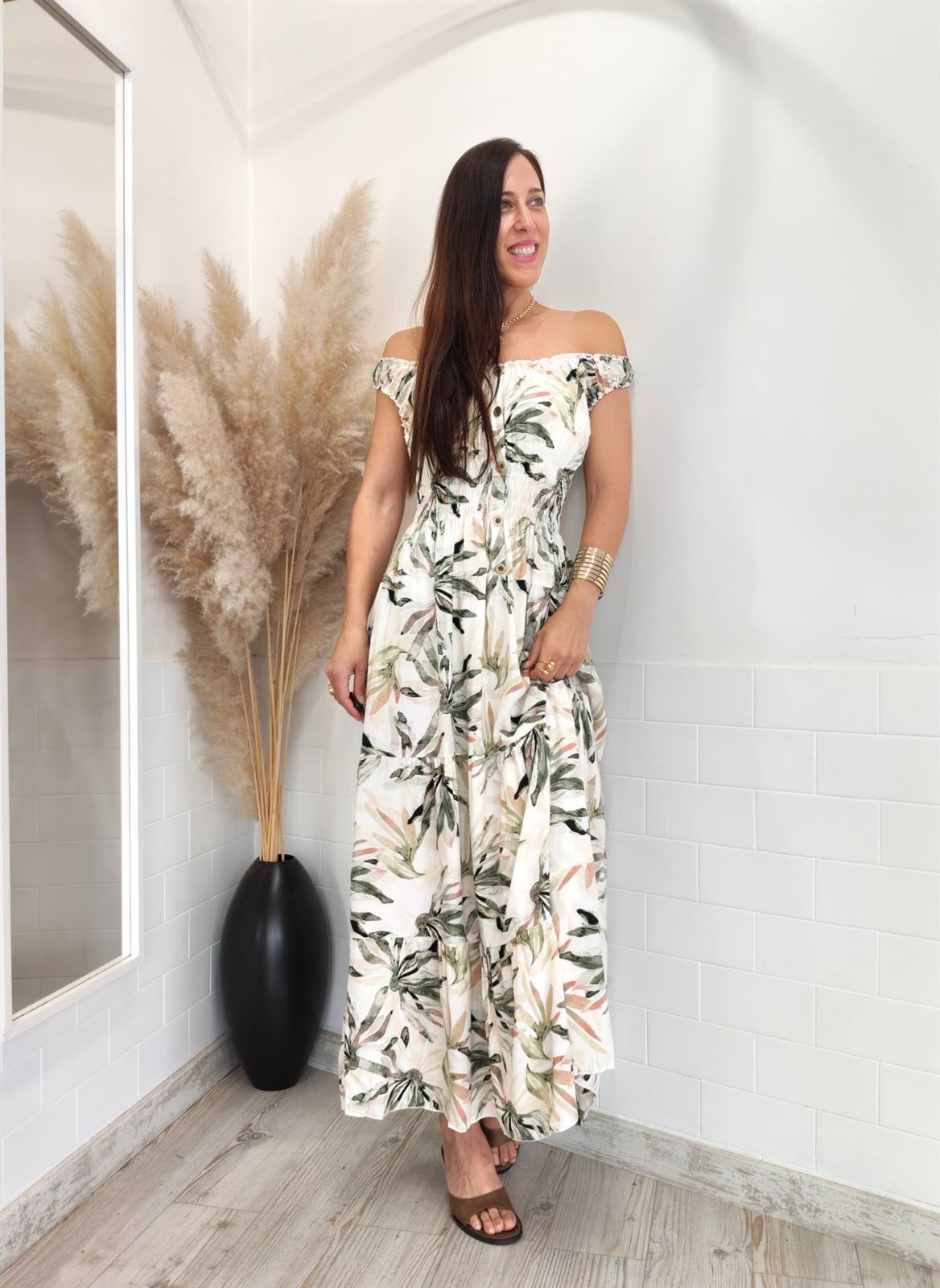 VESTIDO LEAVES VERDE - Imagen 3