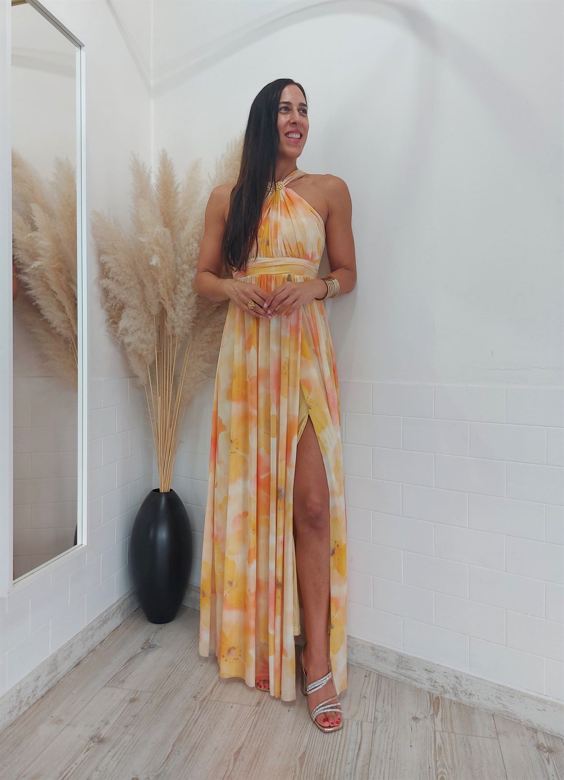 VESTIDO LENA AMARILLO - Imagen 1