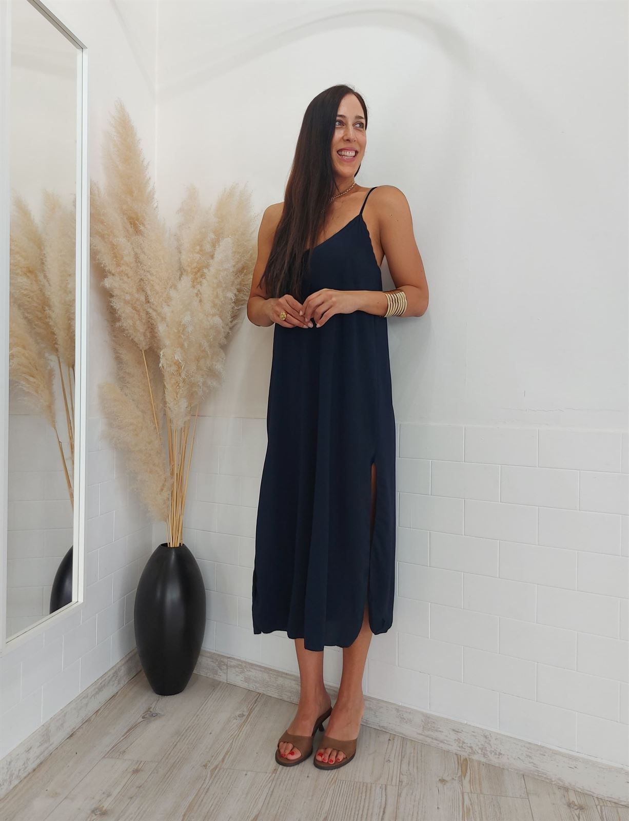 VESTIDO LENCERO MARINO - Imagen 5