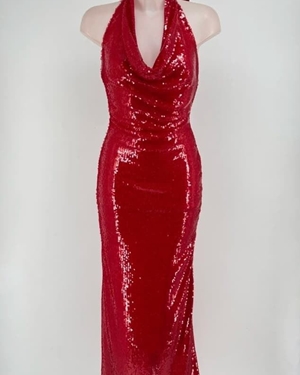 VESTIDO LENTEJUELAS ROJO - Imagen 1