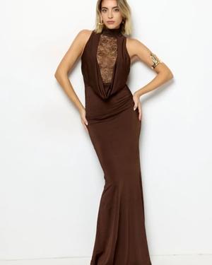 VESTIDO LORA CHOCOLATE - Imagen 1