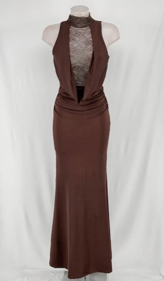 VESTIDO LORA CHOCOLATE - Imagen 2