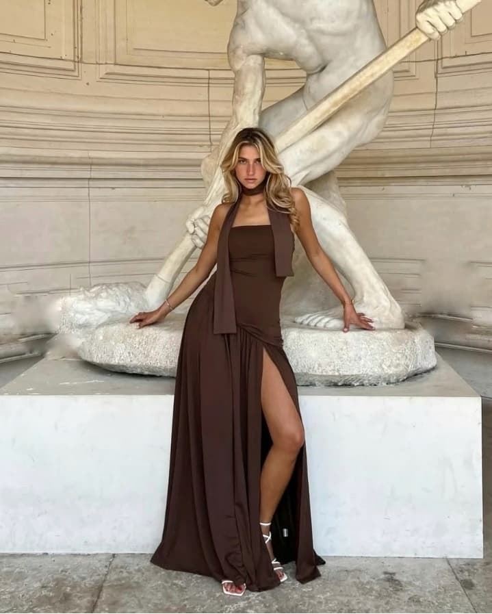 VESTIDO LUBRE CHOCOLATE - Imagen 1