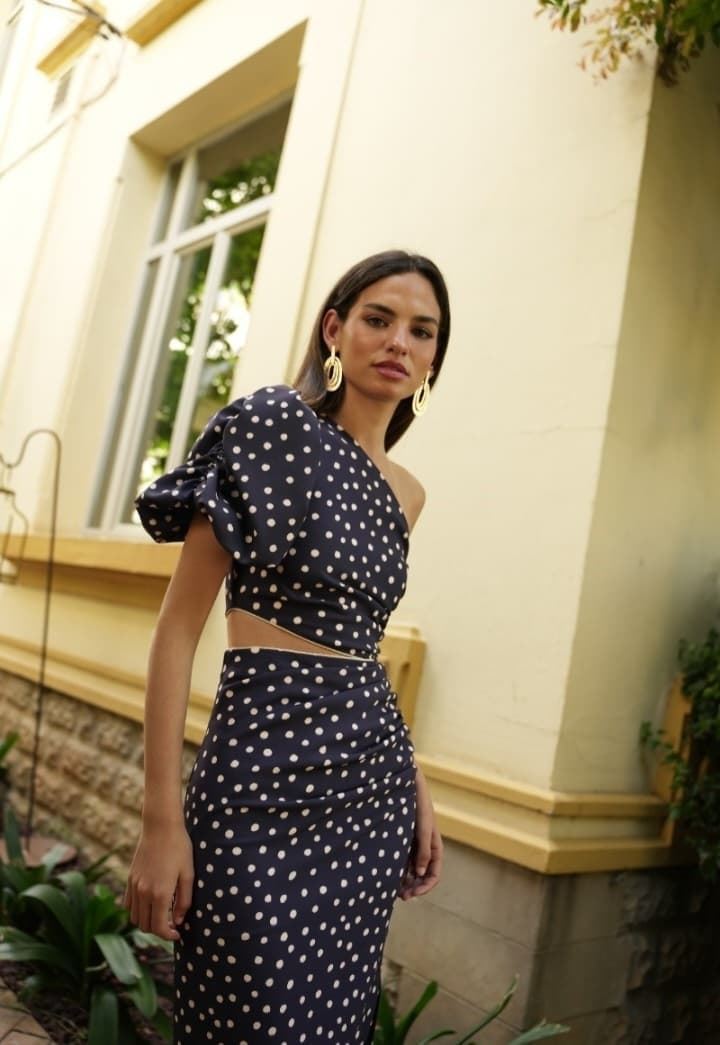 VESTIDO LUNARES MARINO - Imagen 4