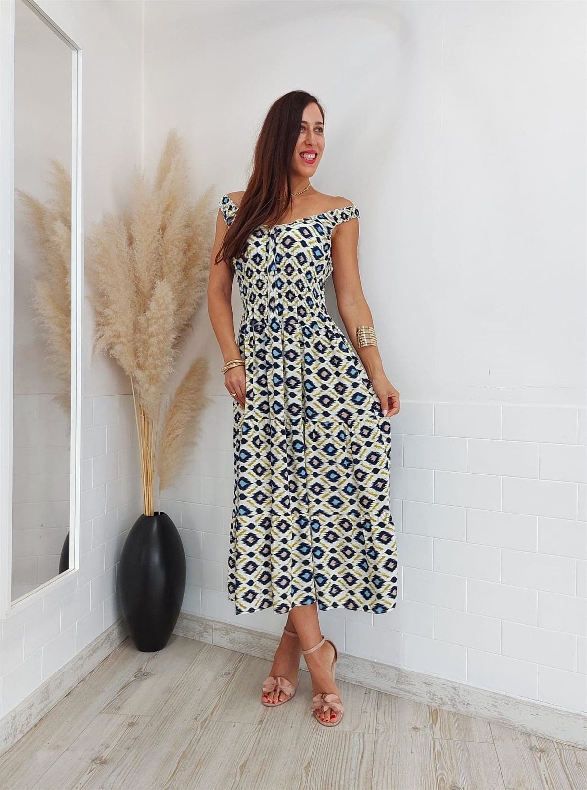 VESTIDO MENORCA BEIGE - Imagen 2