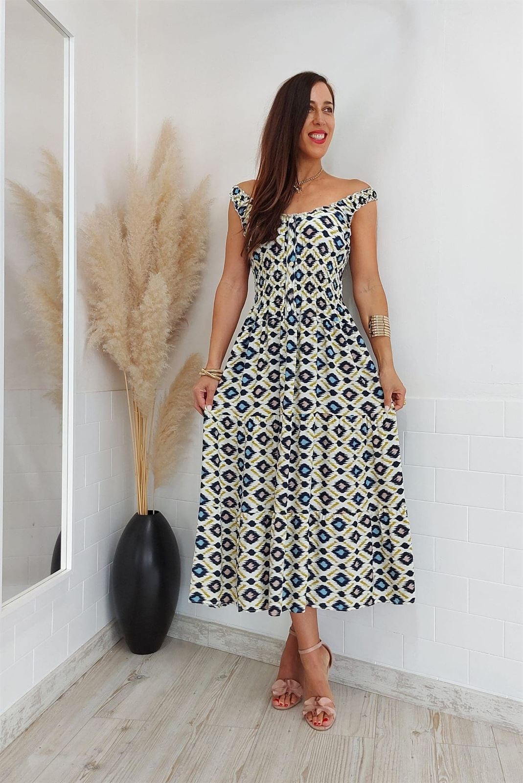 VESTIDO MENORCA BEIGE - Imagen 3