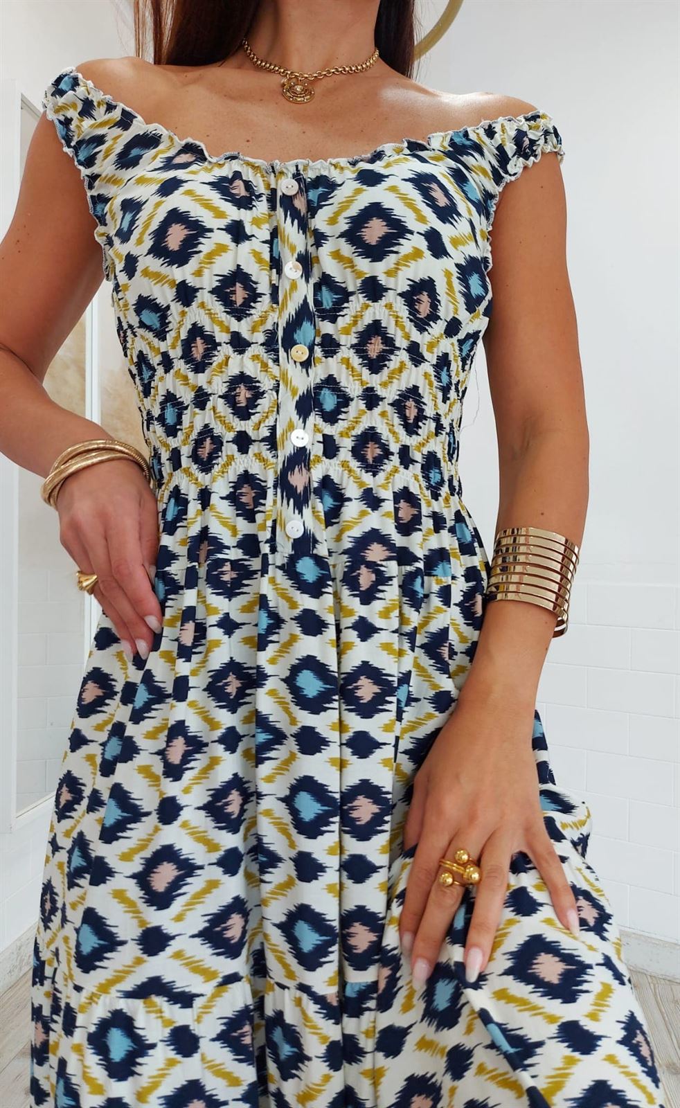 VESTIDO MENORCA BEIGE - Imagen 4
