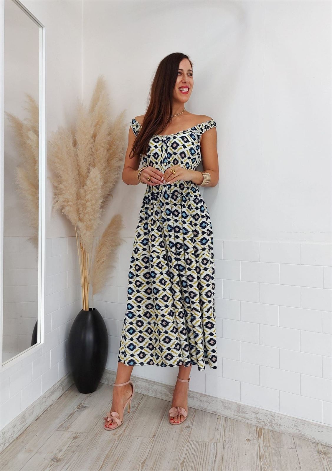 VESTIDO MENORCA BEIGE - Imagen 5