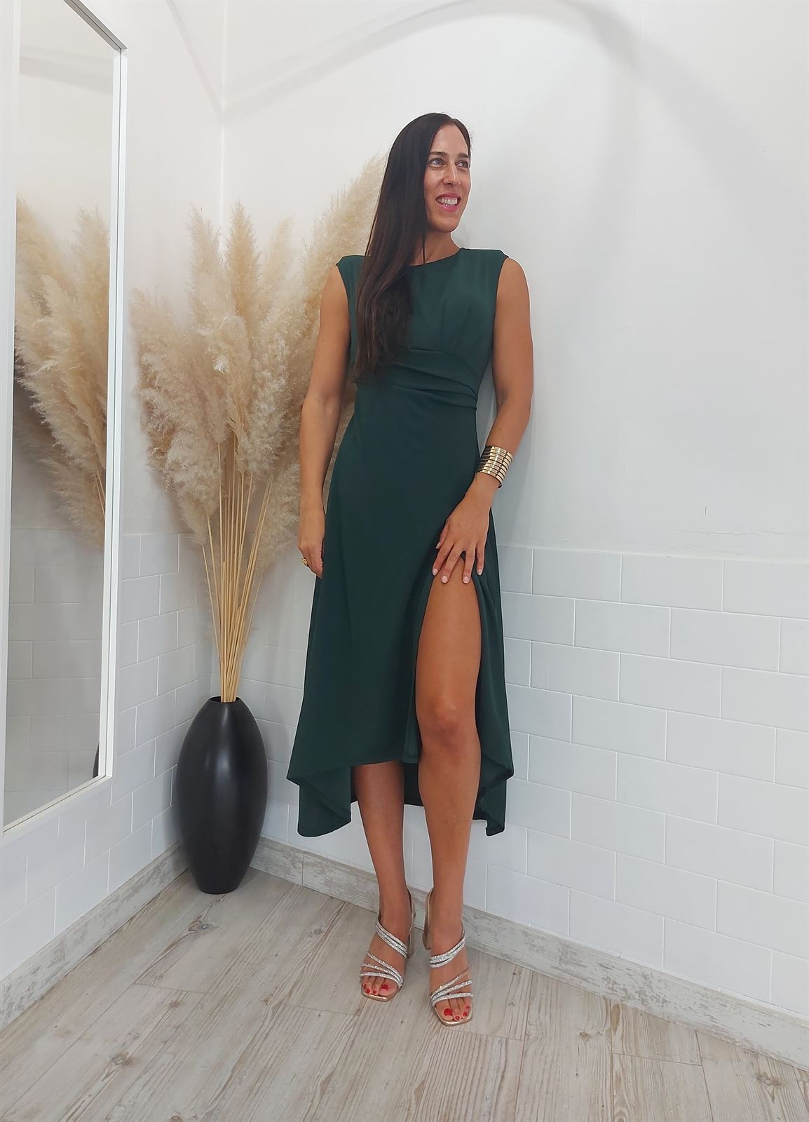 VESTIDO MIDI EVA VERDE - Imagen 3