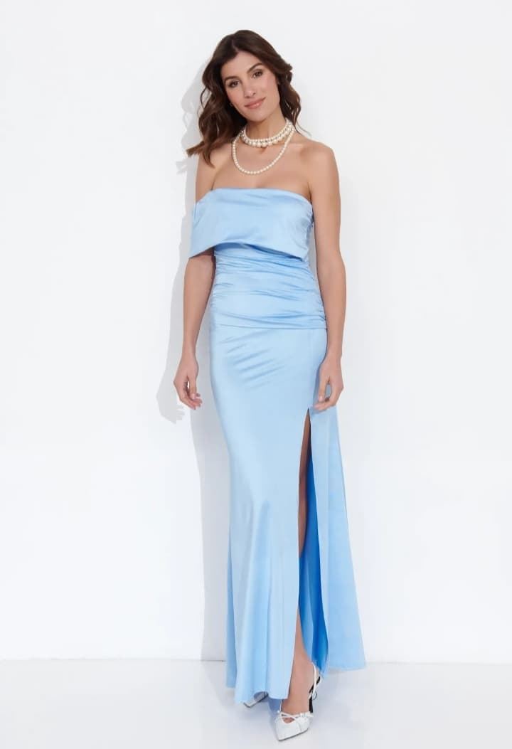 VESTIDO MINERVA CELESTE - Imagen 1