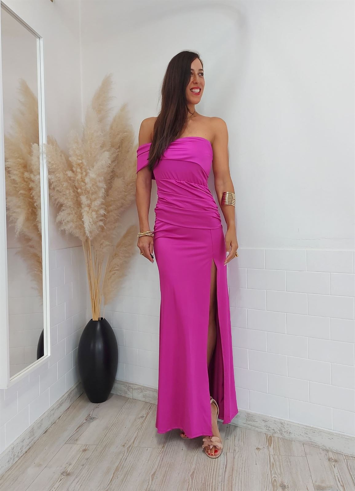 VESTIDO MINERVA FUCSIA - Imagen 3