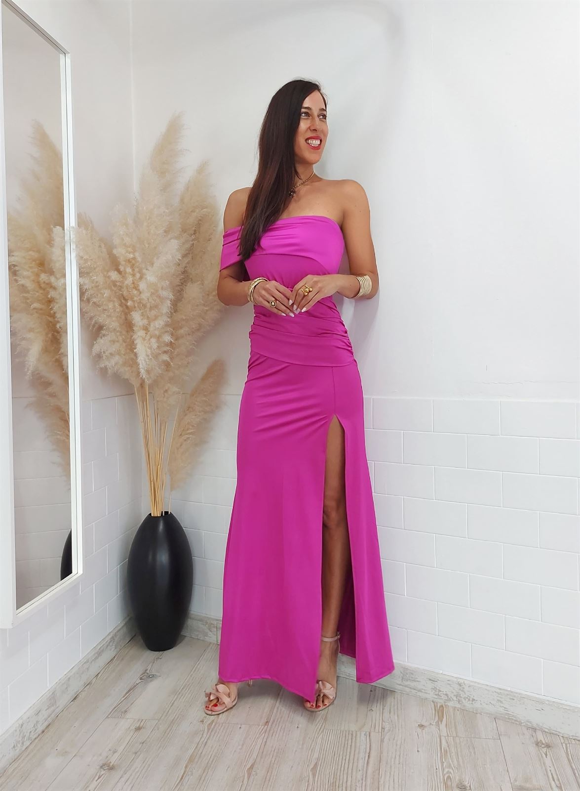 VESTIDO MINERVA FUCSIA - Imagen 4