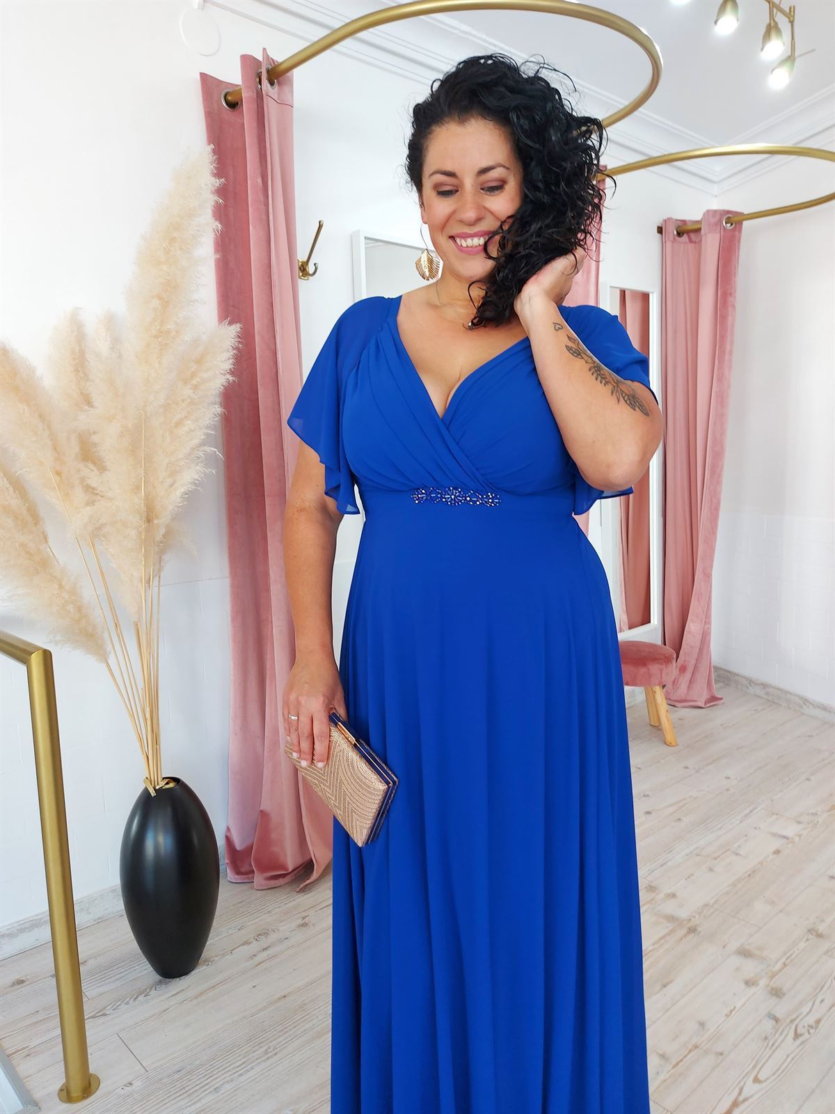 VESTIDO MIRIAM AZUL KLEIN - Imagen 2