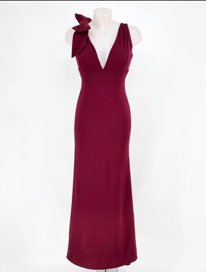 VESTIDO MONIQUE BURDEOS - Imagen 1