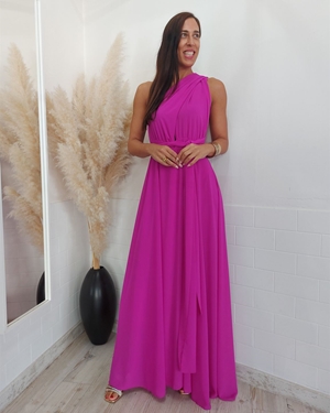 VESTIDO MULTIPOSICION FUCSIA - Imagen 2