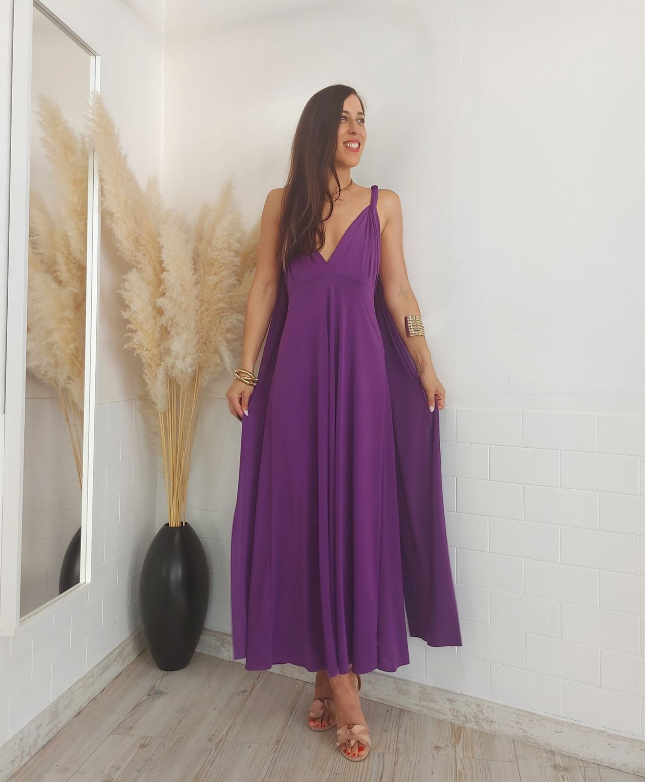 VESTIDO MULTIPOSICION LILA - Imagen 5