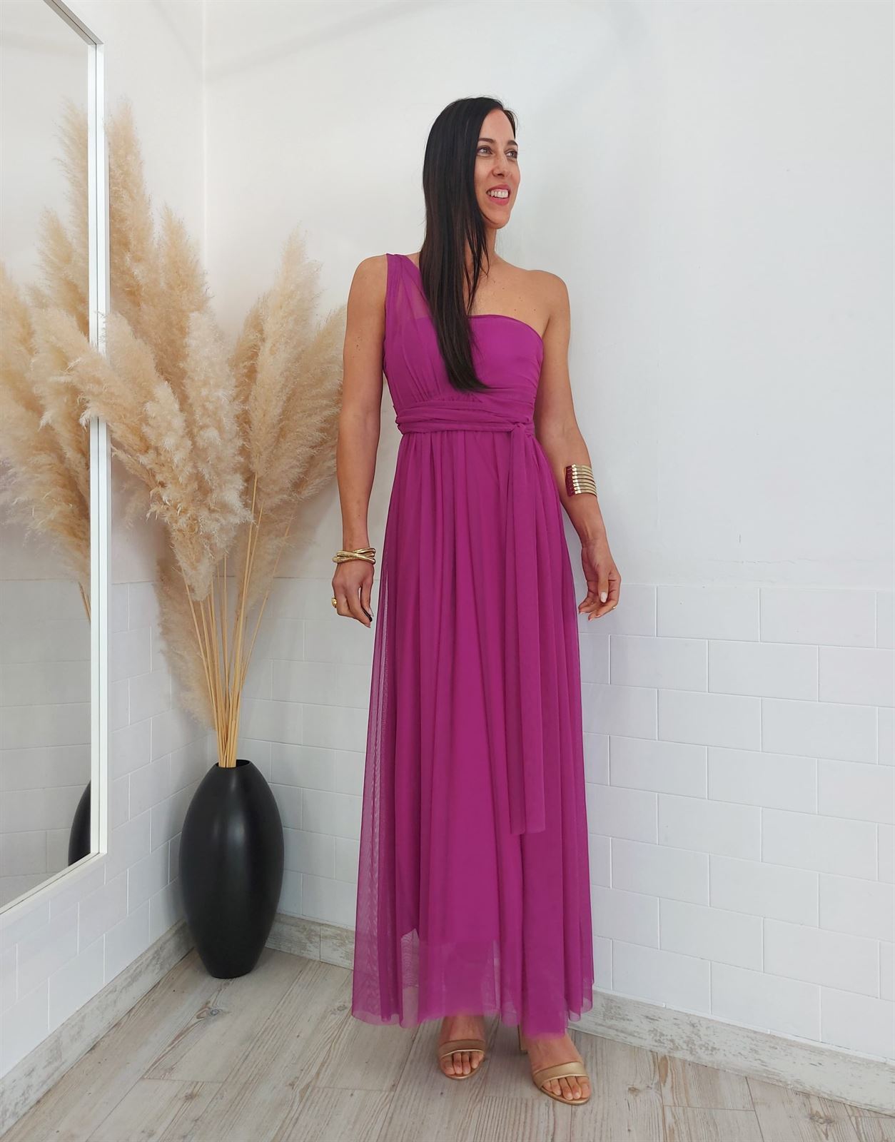 VESTIDO MULTIPOSICION TUL BUGANVILLA - Imagen 3