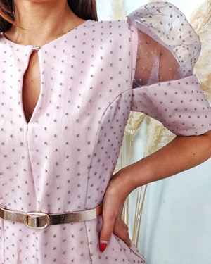 VESTIDO RECTO PLUMETI - Imagen 2